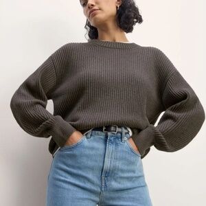 Everlane Cocoon Crew in Everyday Cotton Sweater Size Small